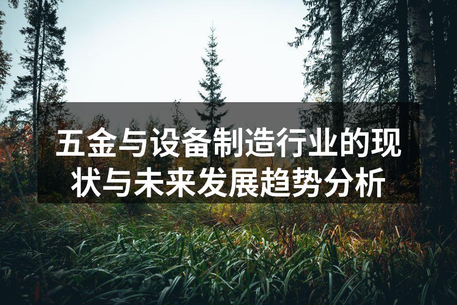 五金与设备制造行业的现状与未来发展趋势分析