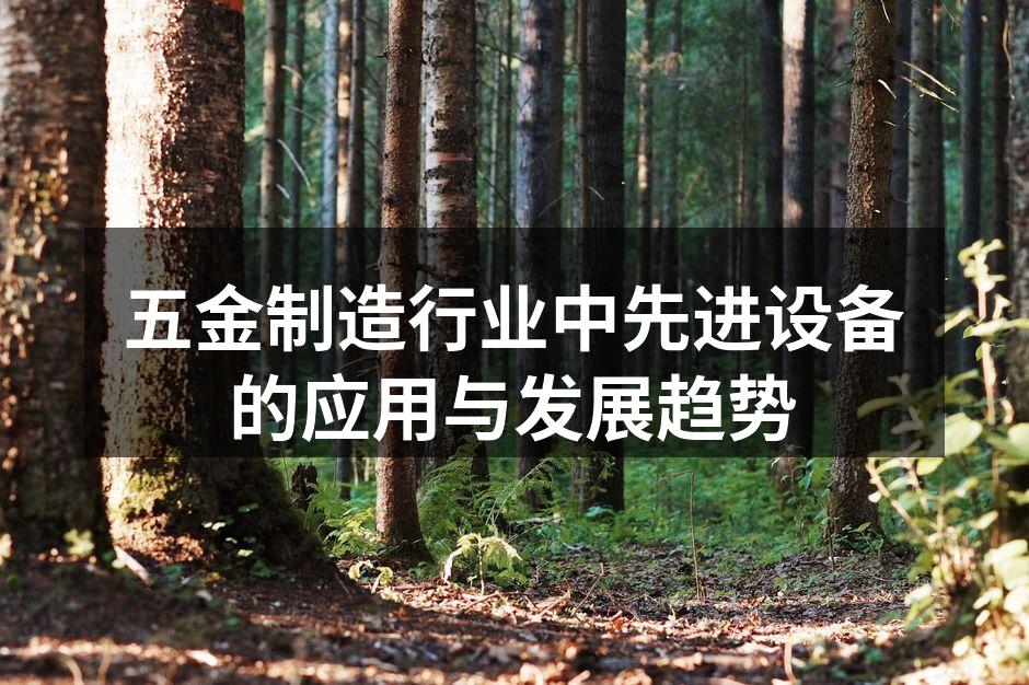 五金制造行业中先进设备的应用与发展趋势